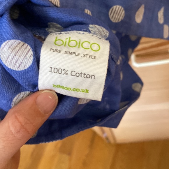 Cheerful blue cotton dress. A bit retro looking. - Picture 5 of 5